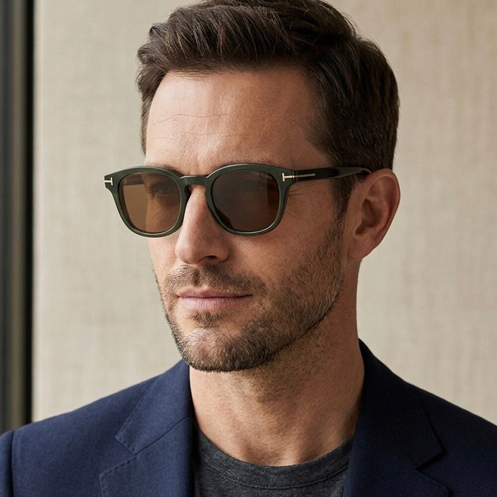 New, TOM FORD Clip-On Sunglasses/Eyeglasses TF5532-B 01V Authentic